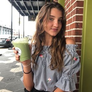 OFF SHOULDER BLACK & WHITE 🌸EMBROIDERED SHIRT!!!